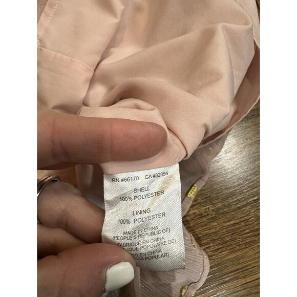 Anthropologie Hutch Blouse Pink And Gold Polka Dot Size M - Picture 9 of 10